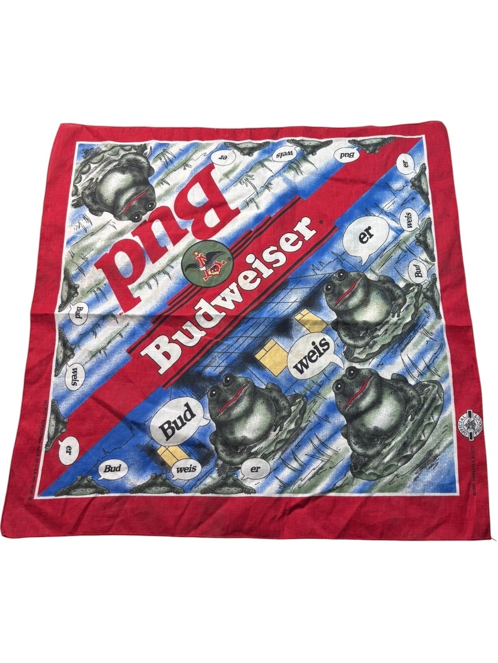 Budweiser 1995 Budweiser Frogs Vintage Bandana
